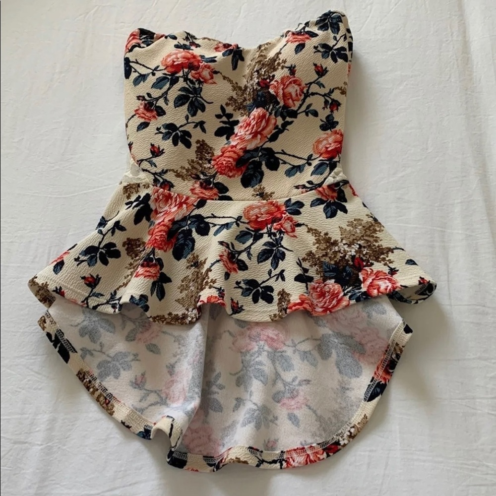 Strapless top